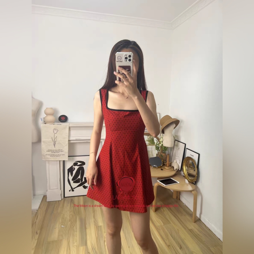 NWOT Polka Dot Red Mini Dress